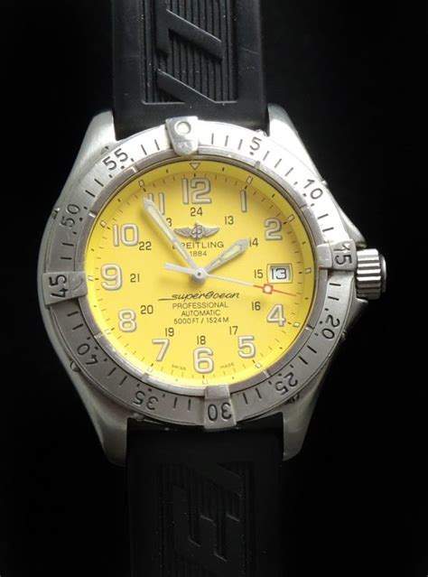 breitling superquartz diver yellow
